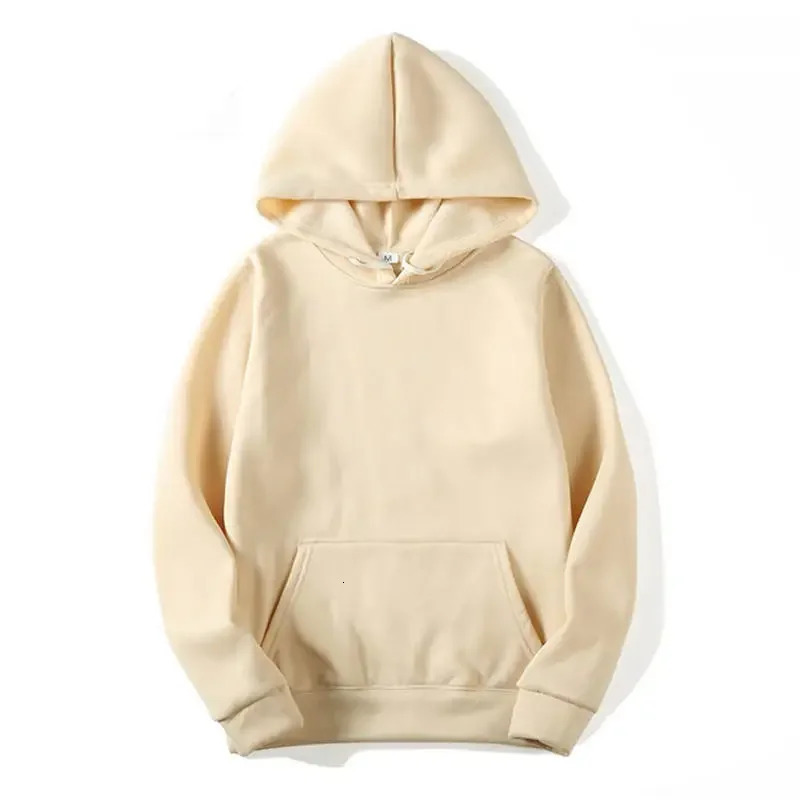 Plain Fleece Men Hoodies Sweatshirts Fashion Hooded Sweatshirt Unisex White Black Hoodies For Men Polerones Hombre Felpa Uomo 241218