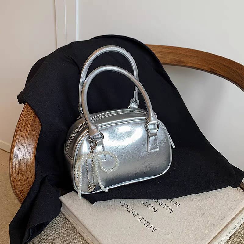 Red Hand Bag Purse Women New High Street Handle Chic Leather Casual Crossbody Bags Female Retro Bolsos Aesthetic 240810