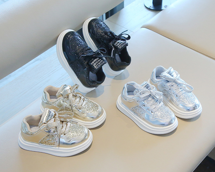 Kids Shoes for Boys Girls Sport Sneakers Diamond Sequins Sports Running Shoes Happysteps Children Flat Casual Baby Toddler Outdoor Shoes Sizes US5c-US