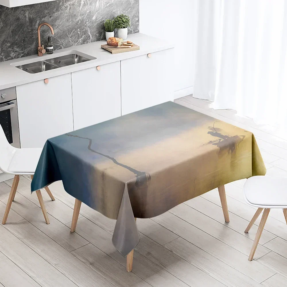 Misty Peak View Tablecloth Party Restaurant Banquet Decoration Anti-Stain Waterproof Home BBA110