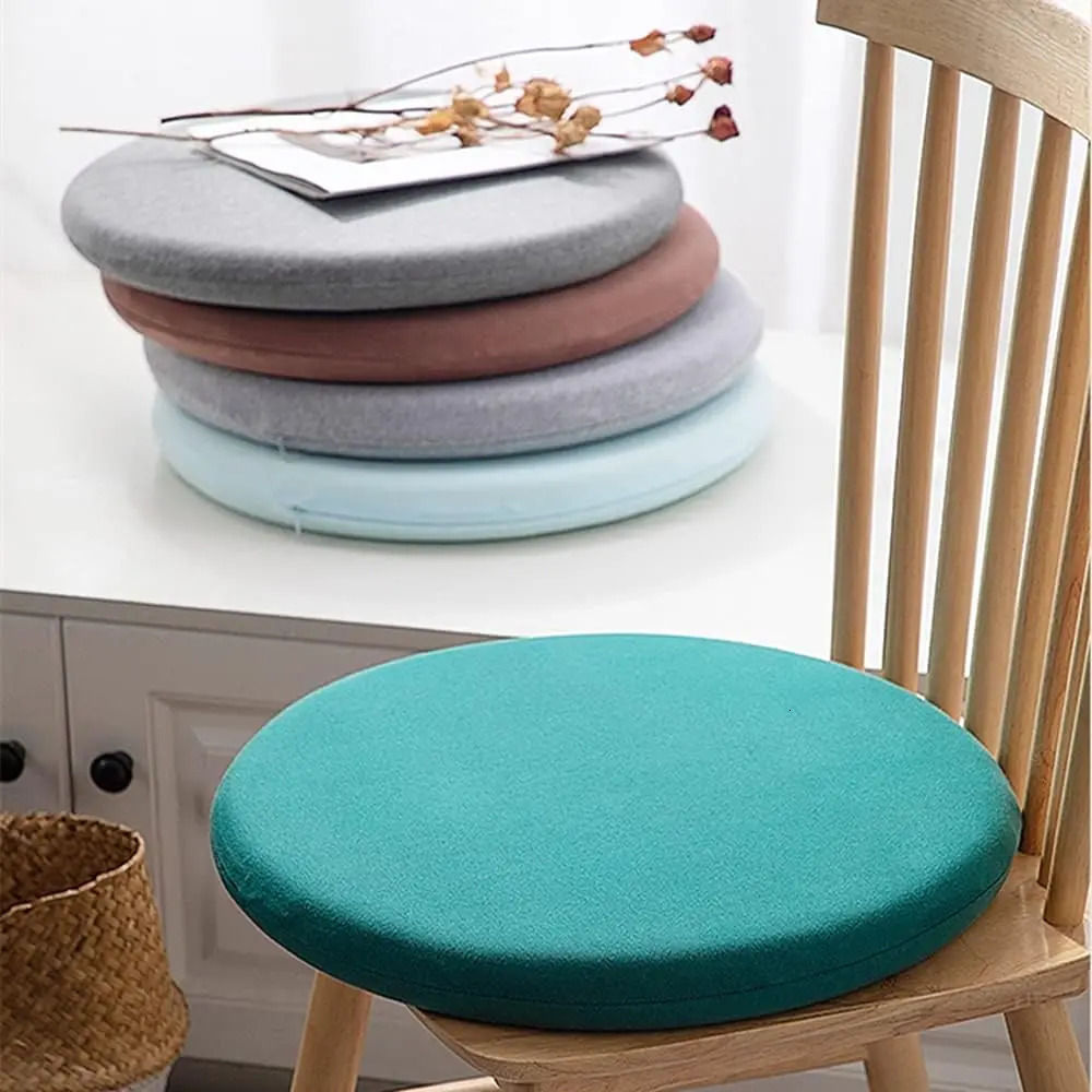 Memory Foam Seat Cushion Anti-Slip Soft Solid Round Floor Seat Futon Office Chair Pad Bar Seat Stool Cushions 30/35/40cm 241219