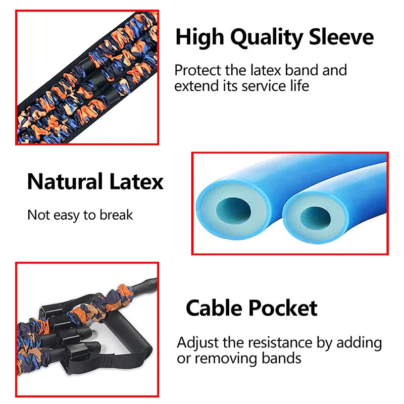 Adjustable Bench Press Bands Set Fitness Bar Push Up Resistance Band Chest Exercise Elastic Rope Arm Expander Home Gym Equipment 241217