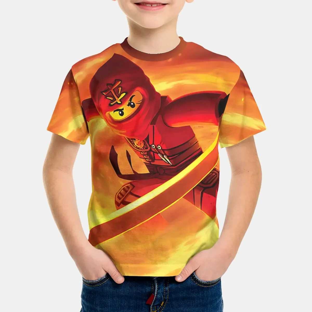 Hot Games Print Baby Clothing 5 to 14 Years Male Outdoor Clothes for N-ninjagos Children Boy Girl Child T-Shirt Top ShirtsXJ241219
