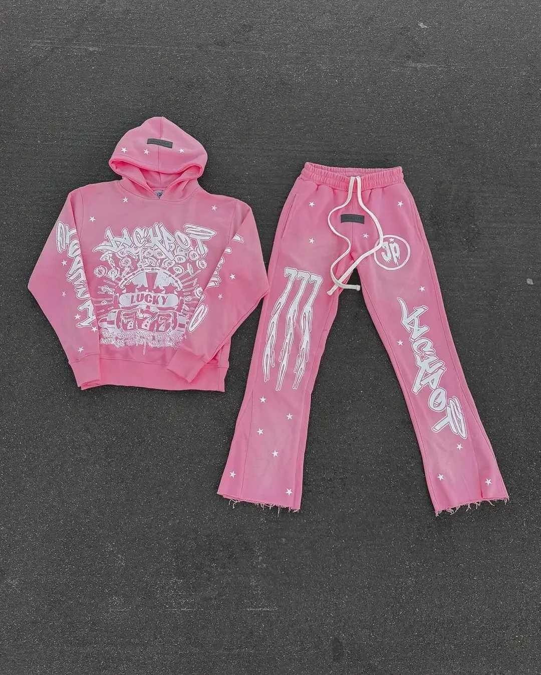 2024 Fashion Sportswear Plus Pants sweatshirt Fce hoodie and sweatpants two-piece mens set Tracksuit Streetwear Y2k clothing w250425