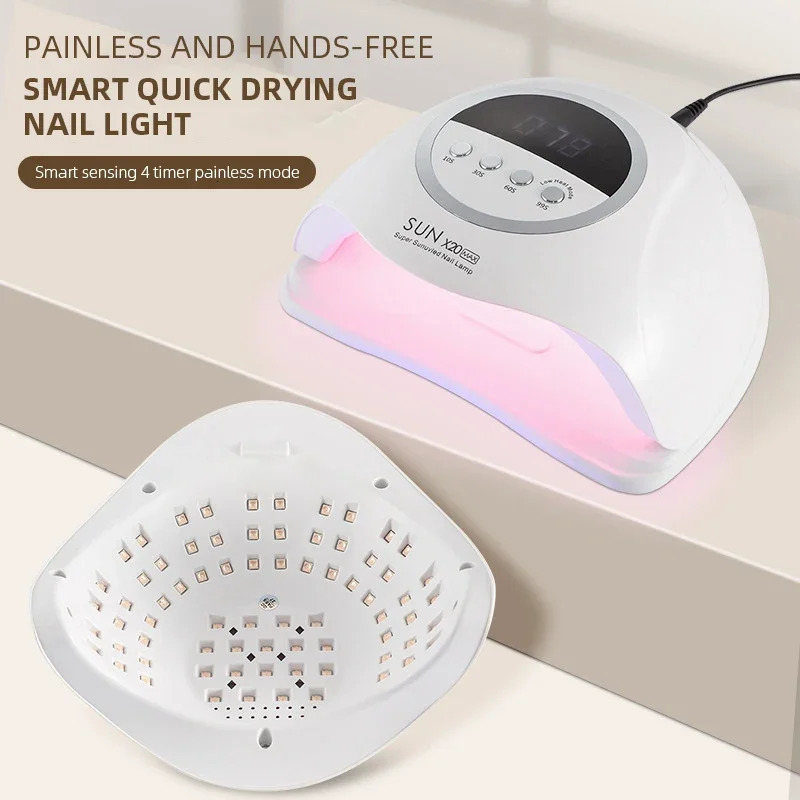 320W UV LED Lamp For Nail Manicure 72 LEDS Professional Gel Polish Drying Lamps With Timer Auto Sensor Equipment Tools 241219