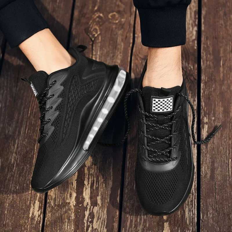Spring and Autumn New Mens Casual Air Cushion Running Shoes Lightweight Mesh Casual Shoes Anti-Slip Shock Absorbing Sports Shoe Z250227