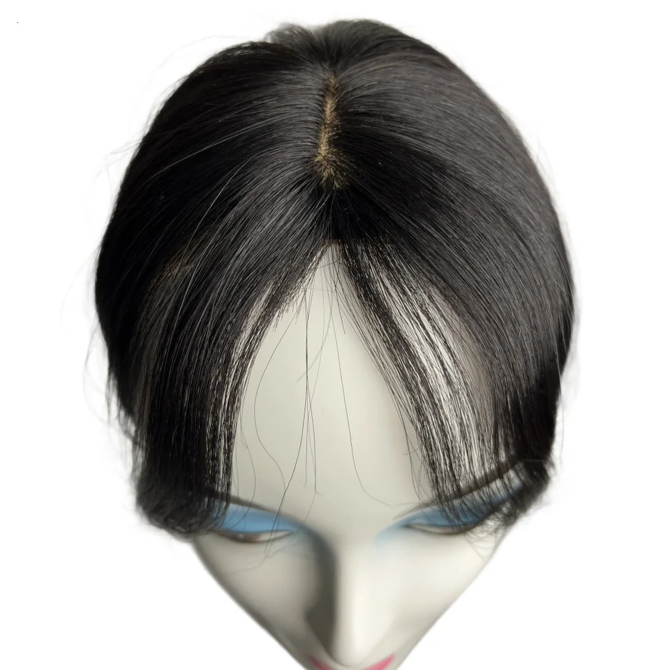 Natural Human Hair Fringe Clip in Real Bangs Hair Accessorie for Women 3D Middle Part False Bangs Exrensions Invisible Hairpiece 241219