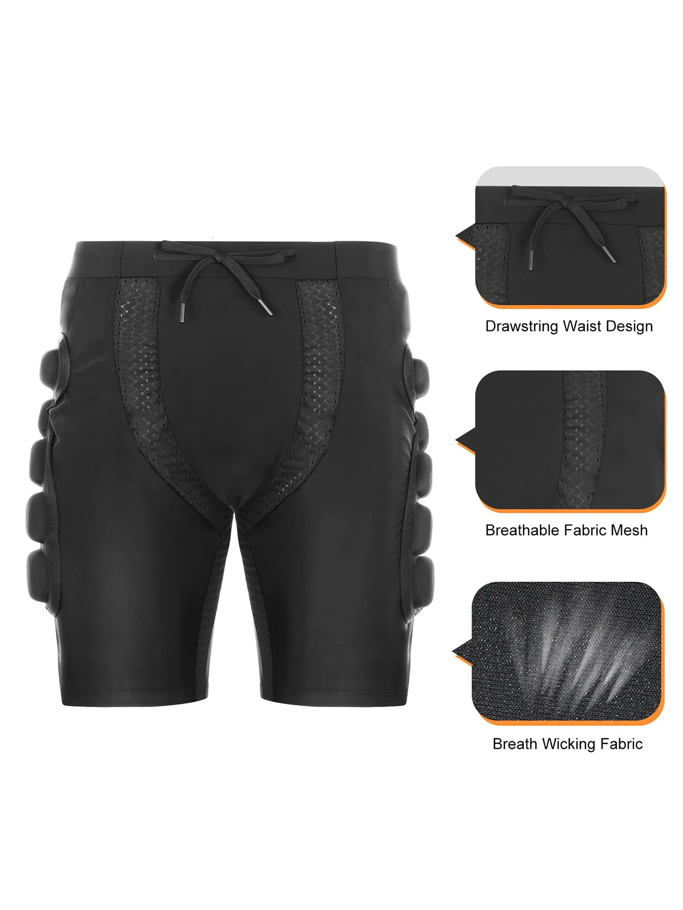 AVIVOR Snowboard Protection Padded Compression Shorts 3D Protection For Hip 0.8 Thick Ski Butt Pad 241219