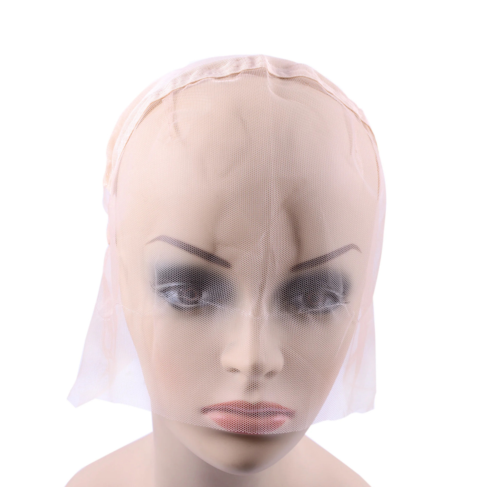 1Pc Full Lace Wig Cap Base For Making Full Hand Made Wigs With Adjustable Straps Glueless Weaving Cap Customize Hairnets 241219