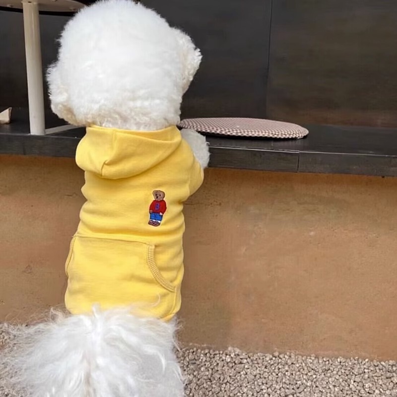 Spring and summer dog clothes, cute teddy casual hooded hoodies, small and medium-sized dogs,Dog Apparel Pet Clothes