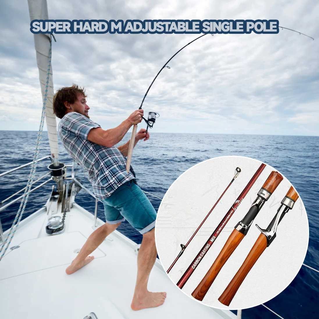 Fiberglass Fishing Rods Lightweight Fishing Equipment Sea Pole Sea Fishing Tool Deep Sea Fishing Rods Fishing Gear 1.8m PR SaleXJ241219