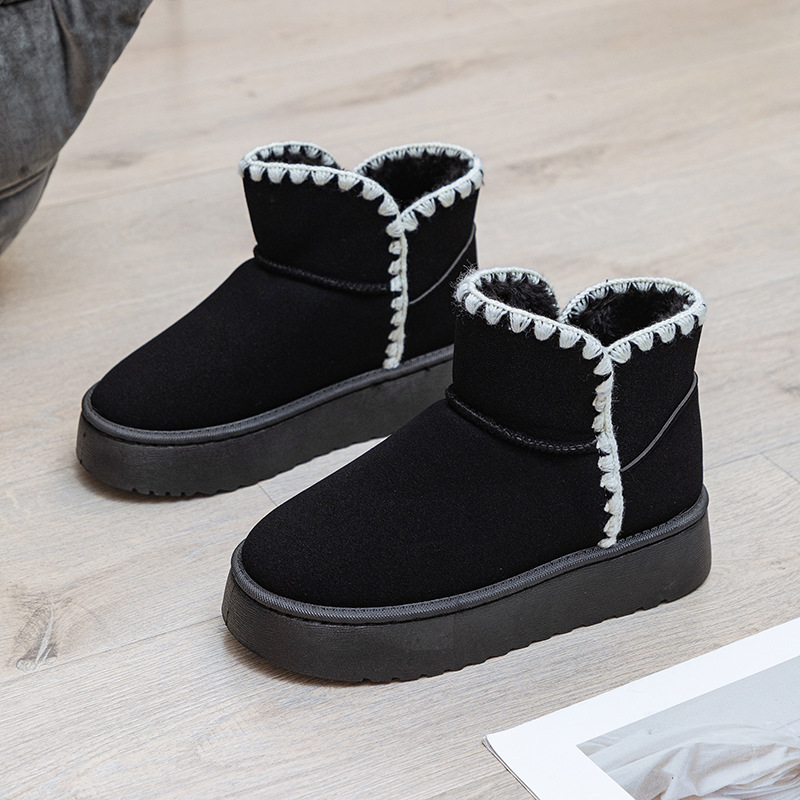 Women's tube 2025 new fashion warm short boots winter plus designer thickened hot bread snow cotton shoes