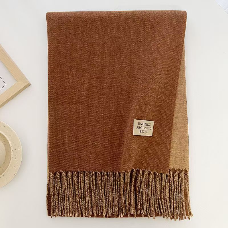 T019 cashmere scarf Korean version advanced atmosphere warm shawl neck new winter warm