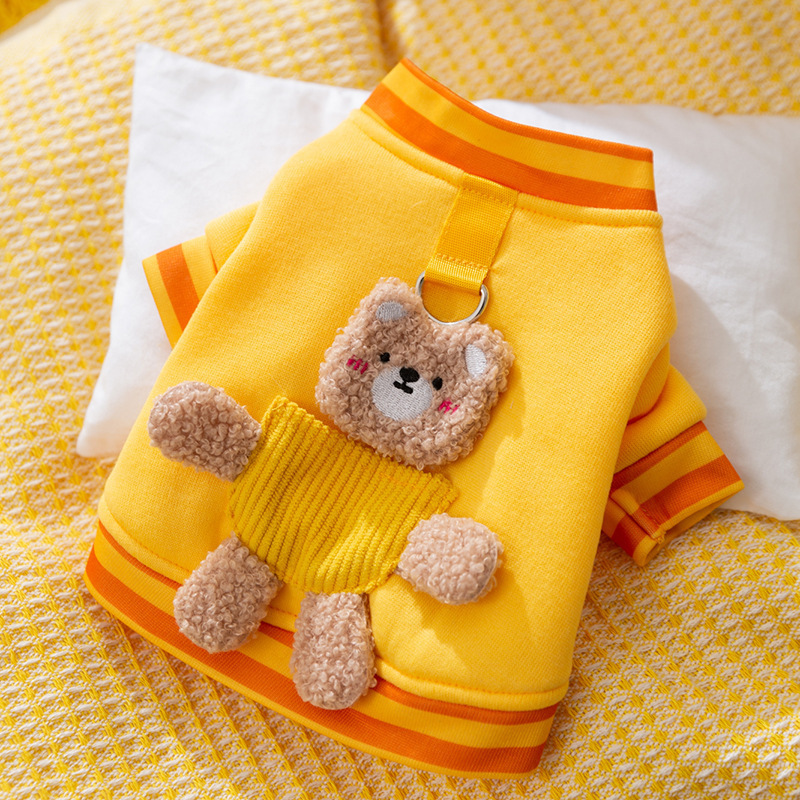 Autumn and winter dog clothes, cute teddy hoodie, teddy autumn design, cat two legged pet clothes Dog Apparel Pet Clothes