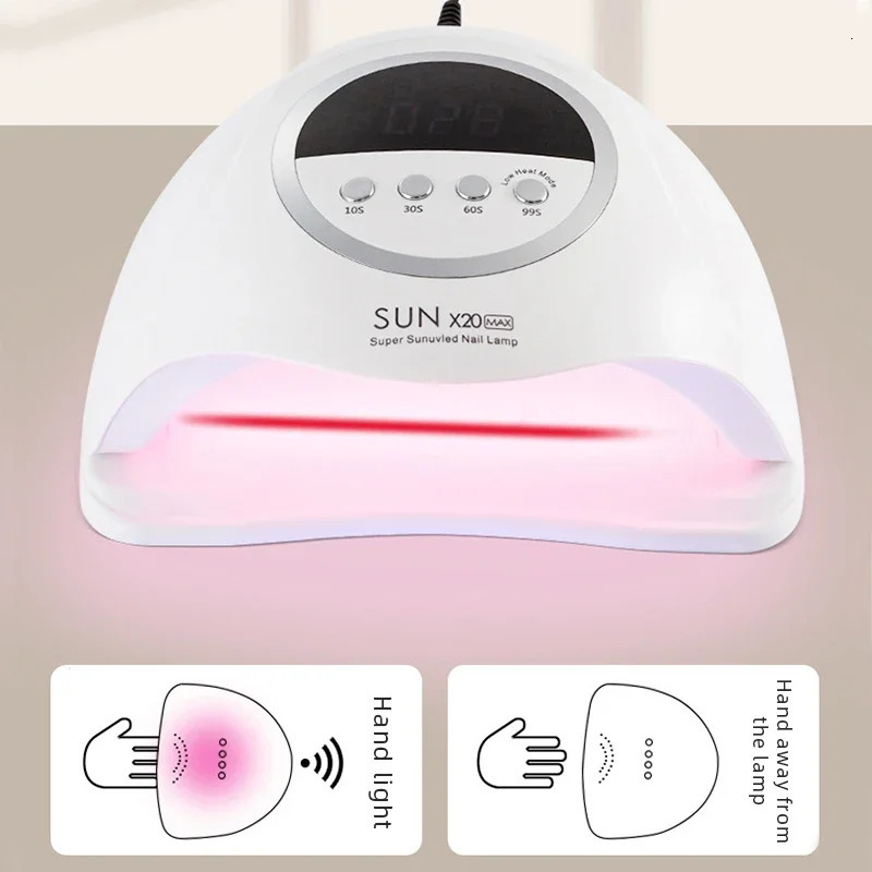 320W UV LED Lamp For Nail Manicure 72 LEDS Professional Gel Polish Drying Lamps With Timer Auto Sensor Equipment Tools 241219