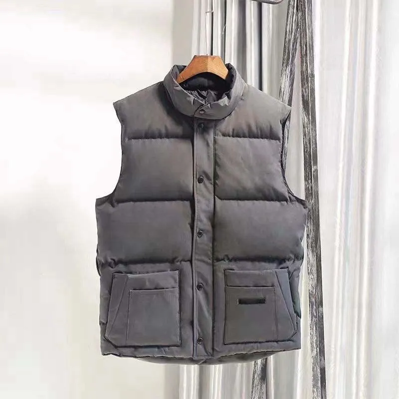 Down Vest Sleveless Jacket Down Parka Womens Zipper Badges Puffer Jacket long puffer Coat Waterproof Jackets