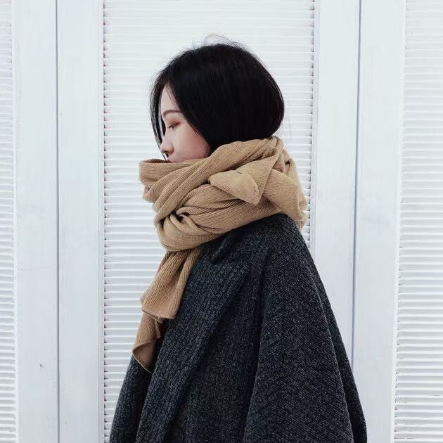T014 scarf wool winter Korean style warm scarf men's winter couple neck scarf