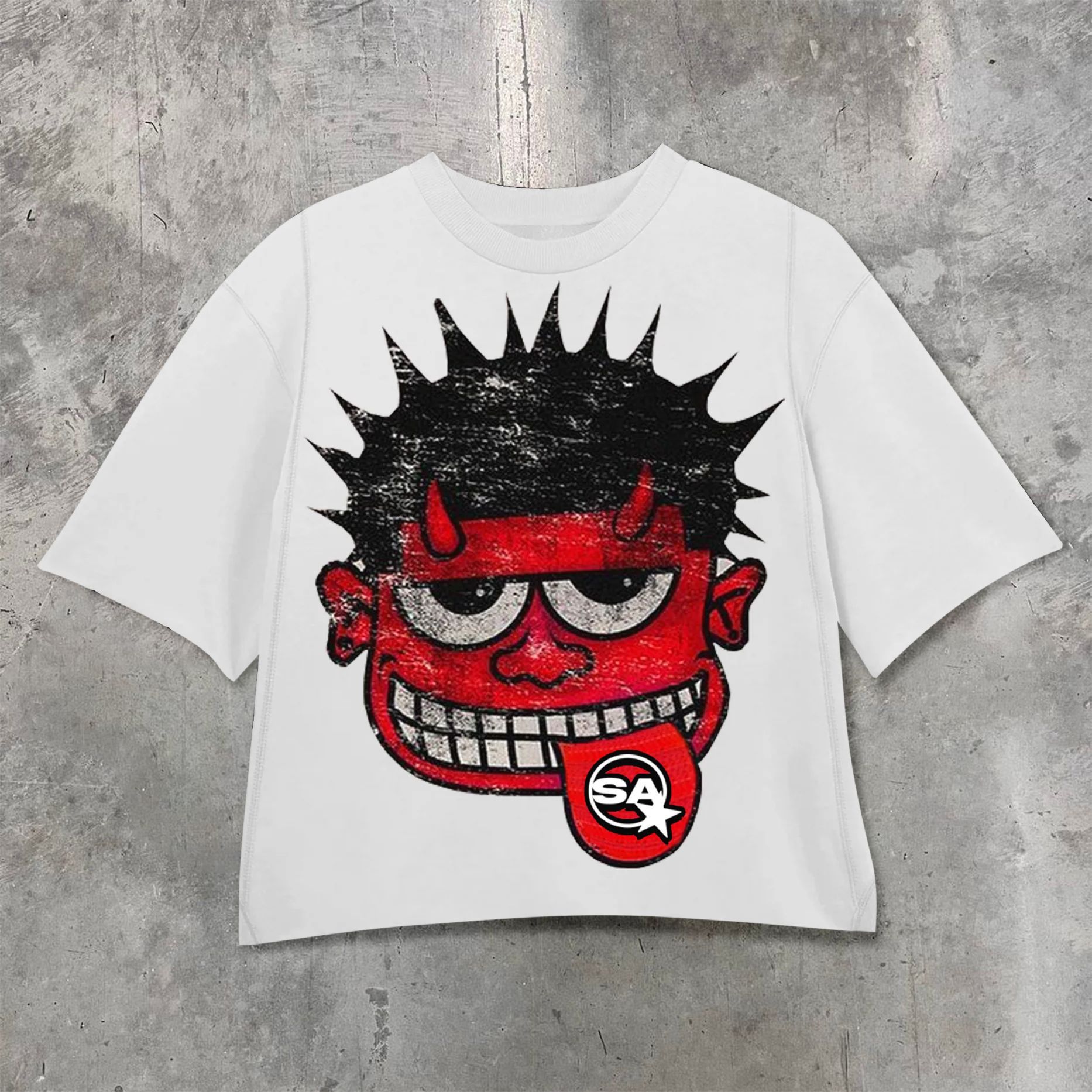 Gothic Summer American New Street Tops Clothing Harajuku Hip Hop Letter Graphic Character Print Y2k Couple Short Sleeve