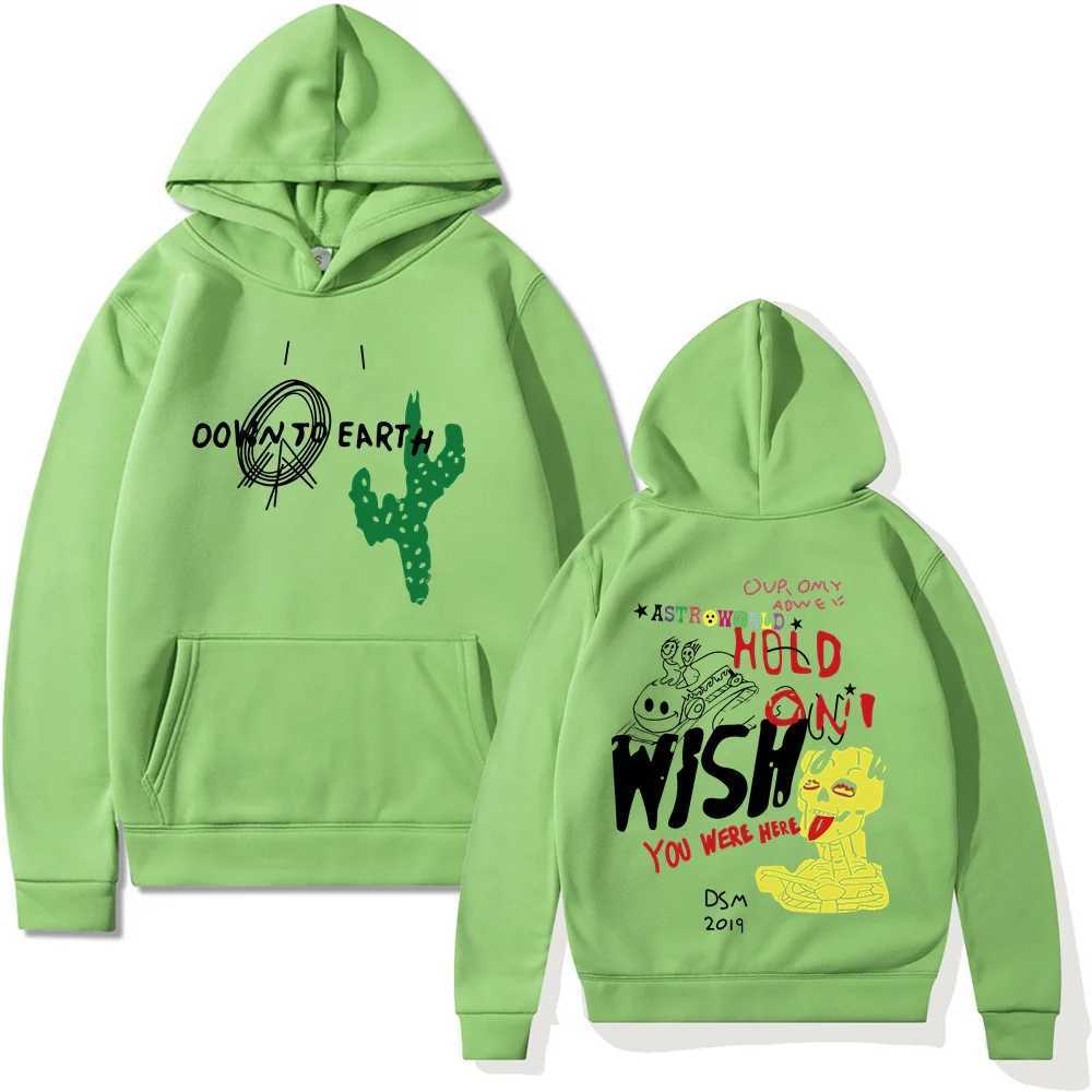 Men's Hoodies Sweatshirts ASTROWORLD Jack Cactus Hip Hop Hoodies Print Hooded Sweatshirt Men Women Casual Pullover Streetwear Tracksuit Q241218