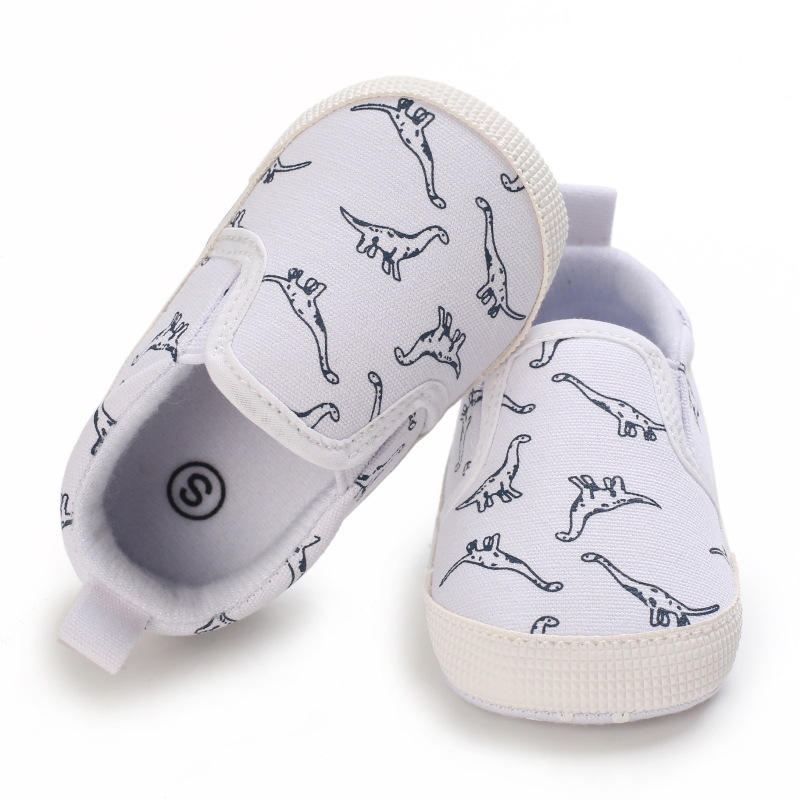 Autumn winter Infant Casual Canvas Shoes Kidsnest Dinosaur Baby Boys Girls Shoes Anti-slip Soft Cotton Sole Crib Shoes