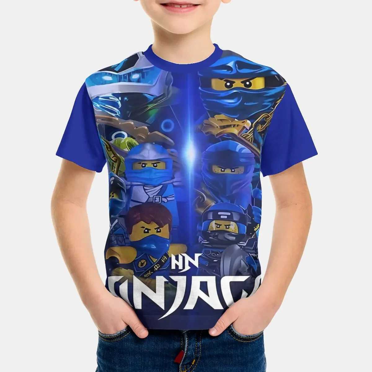 Hot Games Print Baby Clothing 5 to 14 Years Male Outdoor Clothes for N-ninjagos Children Boy Girl Child T-Shirt Top ShirtsXJ241219