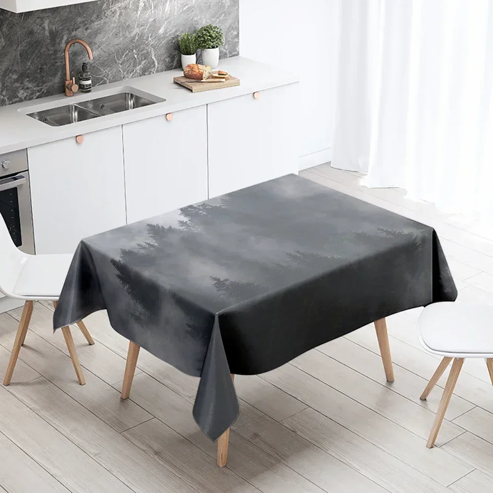 Misty Peak View Tablecloth Party Restaurant Banquet Decoration Anti-Stain Waterproof Home BBA110