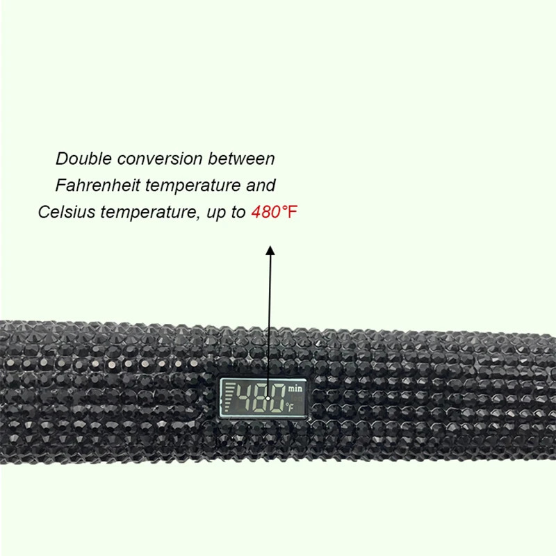 Professional Flat Iron Hair Straightener PTC Safely Heating to Bling Crystal Hair 241218