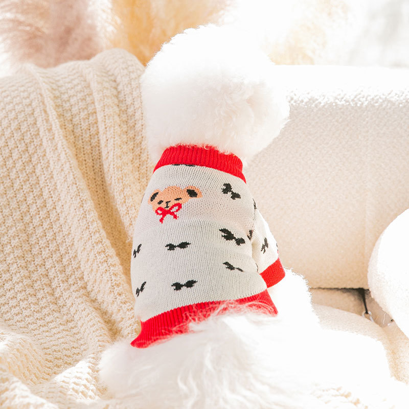 Autumn and winter, cute sweaters with full prints for dogs and cats, two legged small and medium-sized dogs,Dog Apparel Pet Clothes