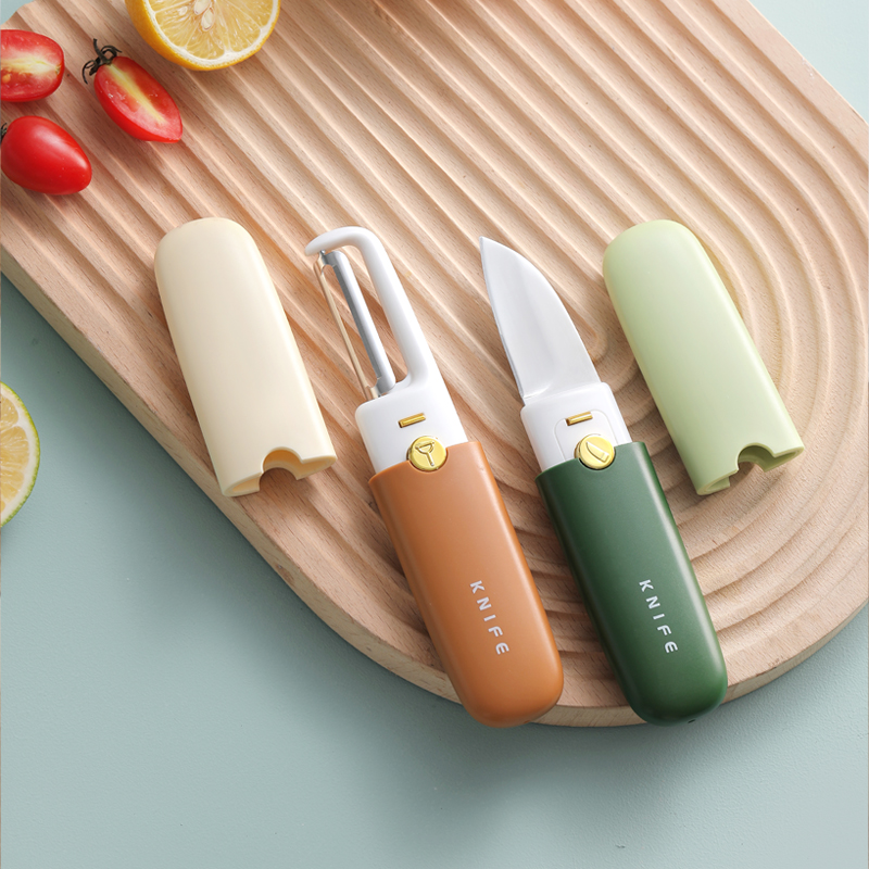 Double-ended fruit knife peeler student dormitory multifunction apple peeling office convenient Carrying Melon Peeler
