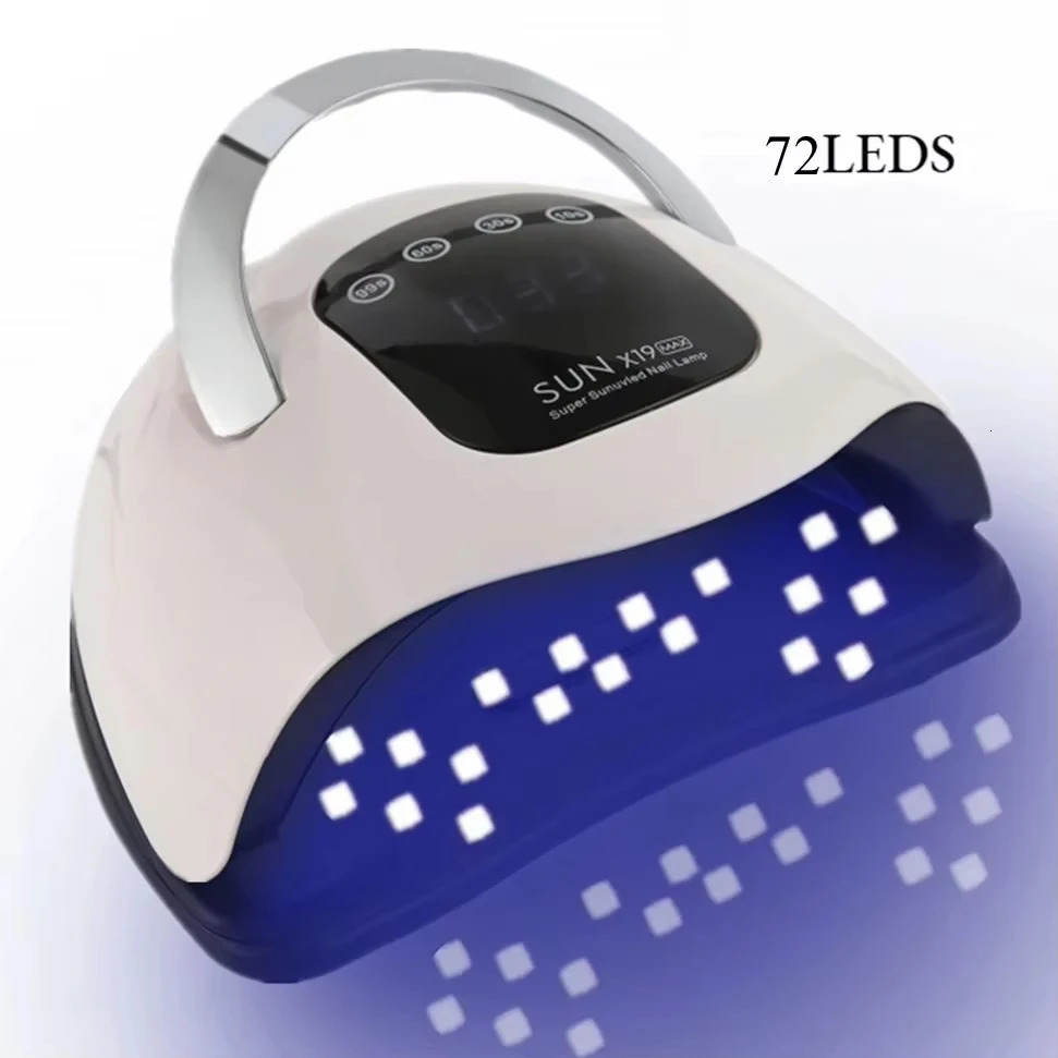 SUN X19 MAX Professional Nail Drying Lamp For Manicure 72 LEDS Gel Polish Drying Machine With Auto Sensor UV LED Nail Lamp 241219