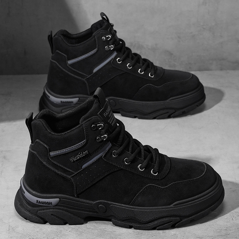 Men Boots Fashion Leisure Outdoor Thick Sole Anti-slip NEW hot Wear-resistant Autumn Winter Versatile Simple Designer Shoes Triple Black hot Khaki Fre
