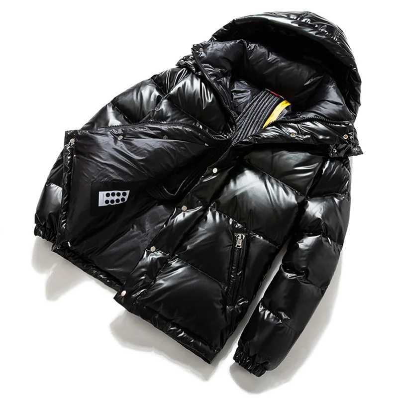 2023 New Fashion Overcoat Mens Thickened Waterproof Winter Coat Blue Glossy 90% White Duck Down Puffer Jacket Men WomenXJ241219