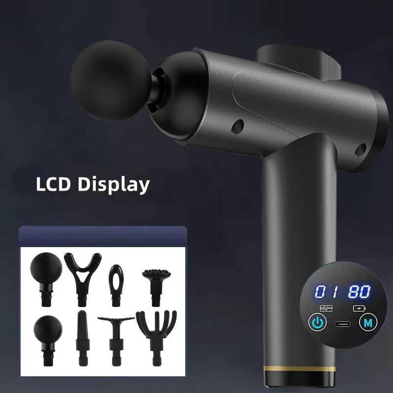 Professional Massage Gun 99 Speed Level High Frequency Muscle Body Electric Massager 8 Heads Fascia Gun for Men Women Fitness OuXJ241219