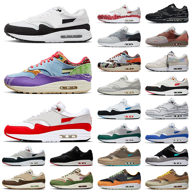 Mens Womens 87 Running Shoes White Black Royal Blue Green Watermelon Anthracite Bone Wild Violet Psychic Pink men trainers outdoor sports run sneakers 36-45