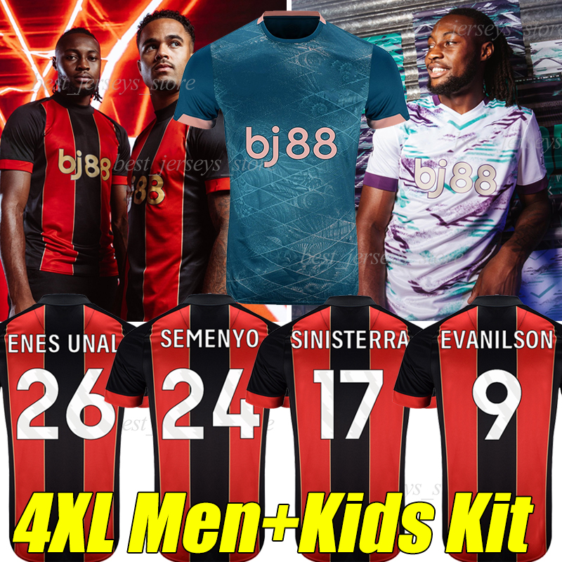XXXL 4XL 2024 2025 The Cherries 3rd Soccer Jerseys 24/25 KLUIVERT SEMENYO EVANILSON O. DANGO ENES UNAL SINISTERRA BROOKS TAVERNIER TAVERNIER CHRISTIE football shirts
