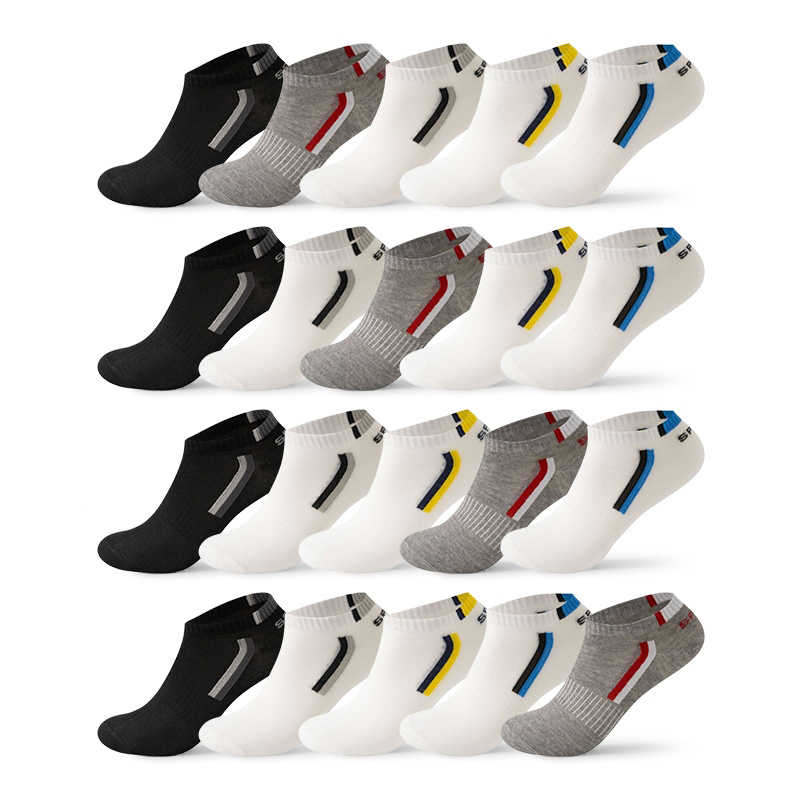 20 pairs of four seasons of men and women with the same sports socks anti-odor boat socks breathable leisure socks hot-sale