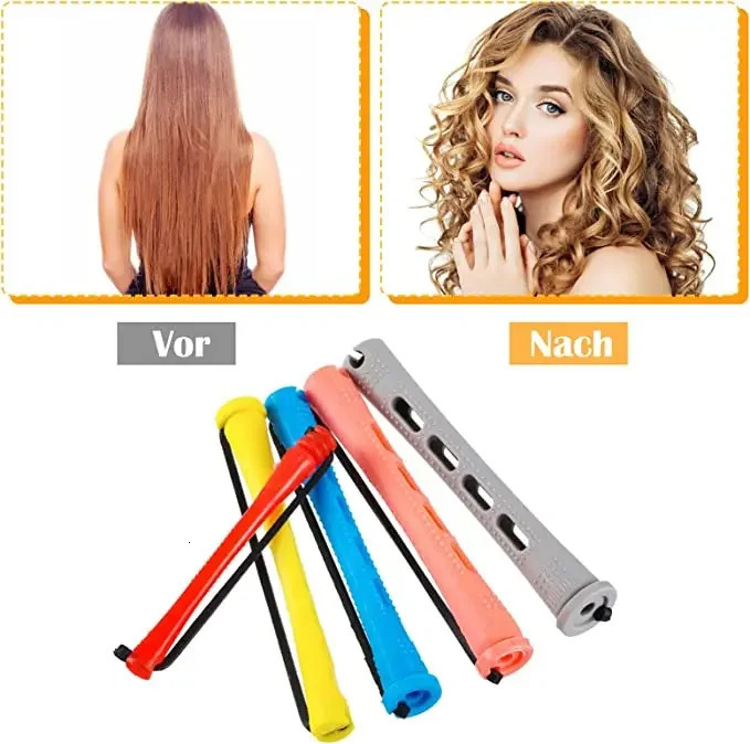 60 Pieces Hair Perm Rods Professional Hairstyling Accessory Barber Shop Hairs Curlers Hairdressing Accessories Hair Rollers 241218