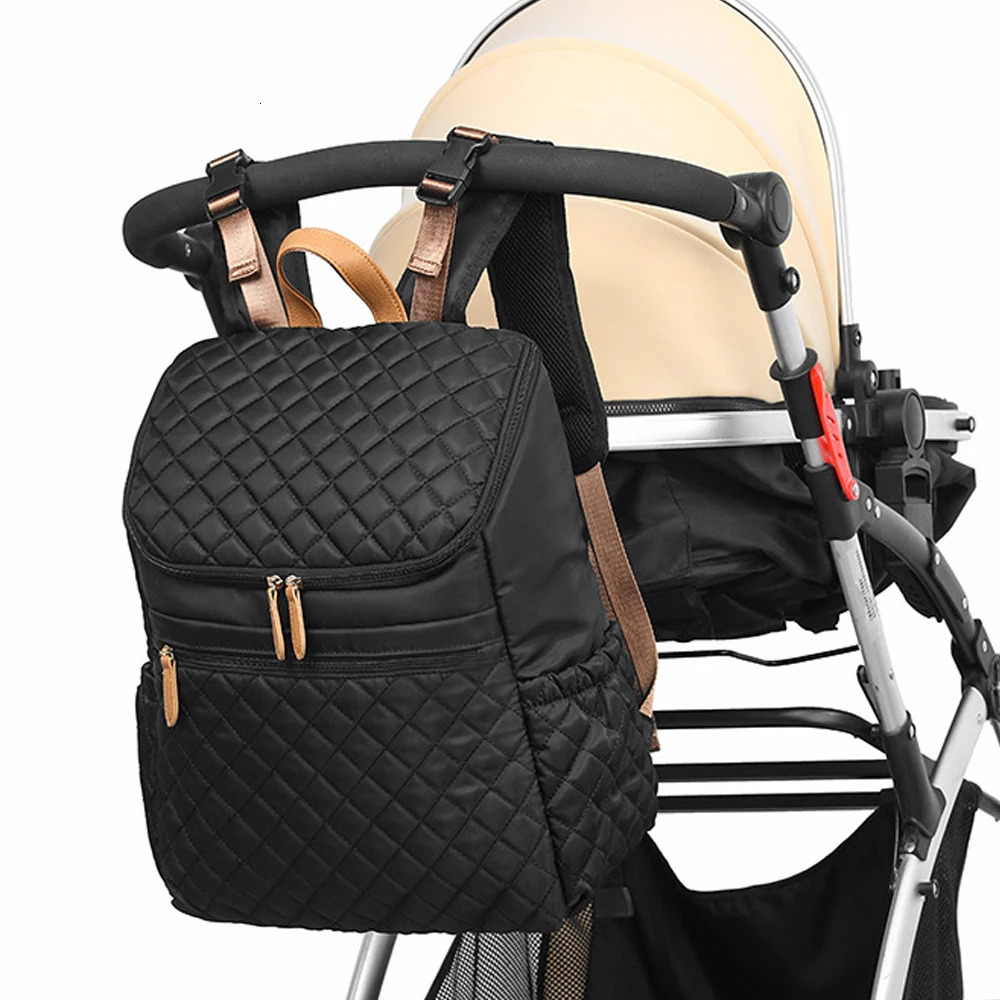 Fashion Mummy Maternity Bag Multi-function Diaper Bag Backpack Nappy Baby Bag with Stroller Straps for Baby Care 241220
