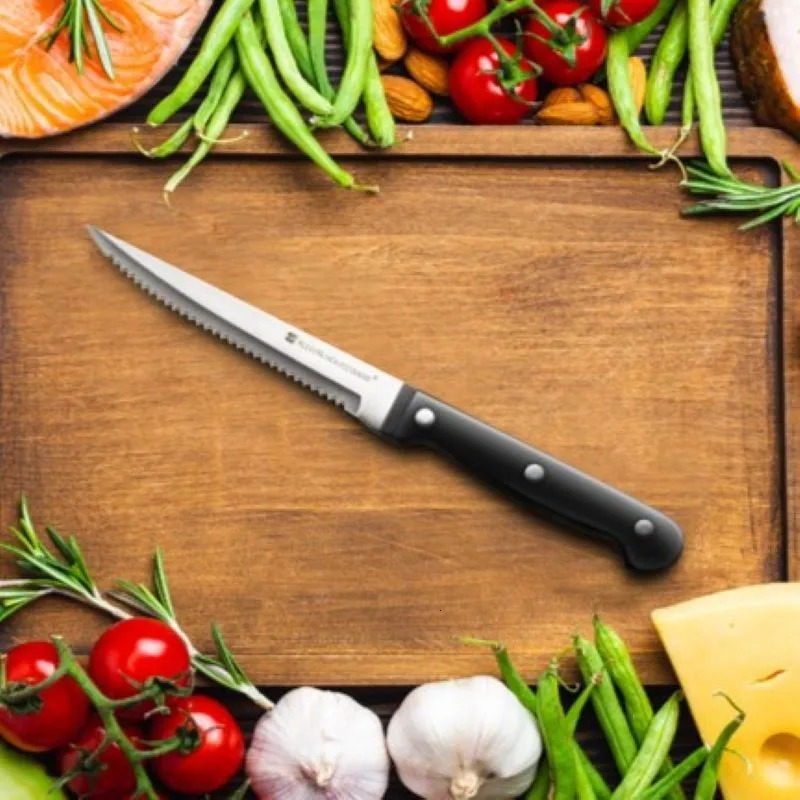 4/6/8/12 piece steak knife set sharp blade black PP handle outdoor barbecue picnic meat knife multifunctional fish knife 241220