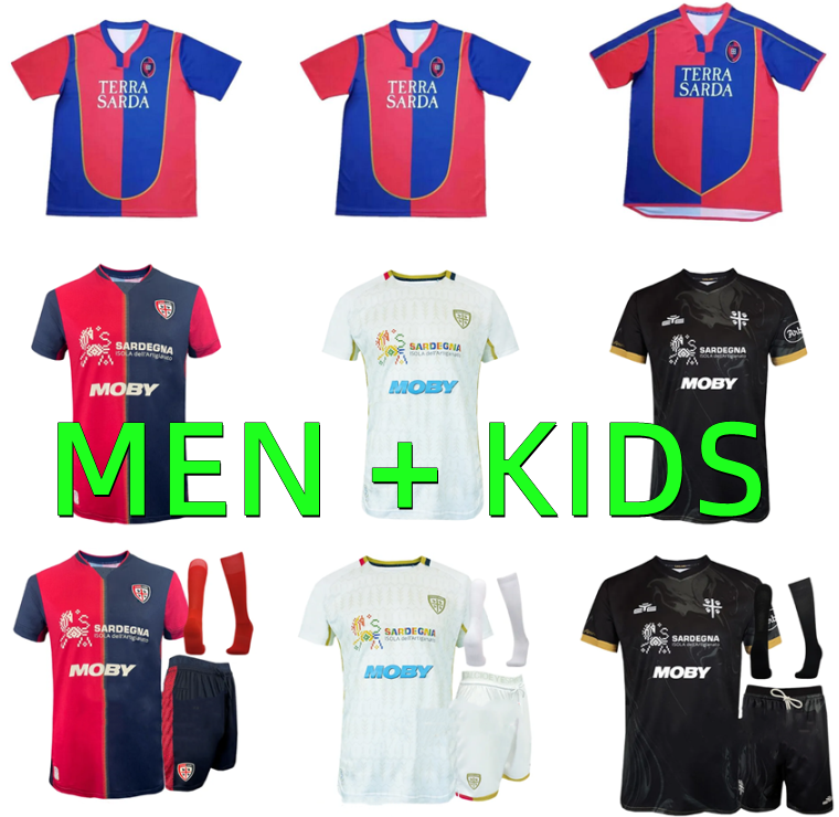 24 25 Cagliari Calcio soccer jerseys 2024 2025 LAPADULA PAVOLETTI LUVUMBO DEIOLA VIOLA ZAPPA AZZI OBERT JANKTO footbll shirt Zola Joao Pedro 03 04 05 retro Men kids