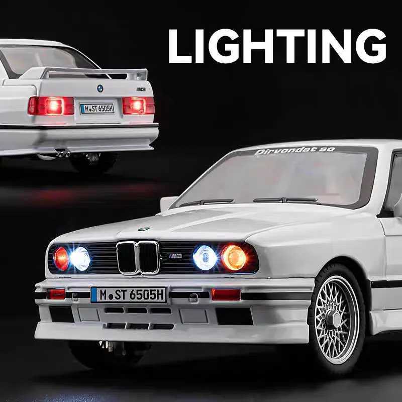 1 24 BMW M3 E30 IM alloy micro car die-casting metal Sc car model sound light simulation series childrens toy car gift Y241221