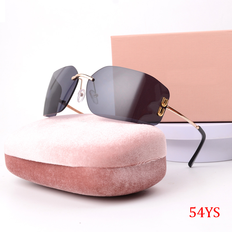 Luxury sunglasses for women Rimless simplicity designer sunglasses fashion Beach shading UV protection polarized glasses gift with box beautiful nice