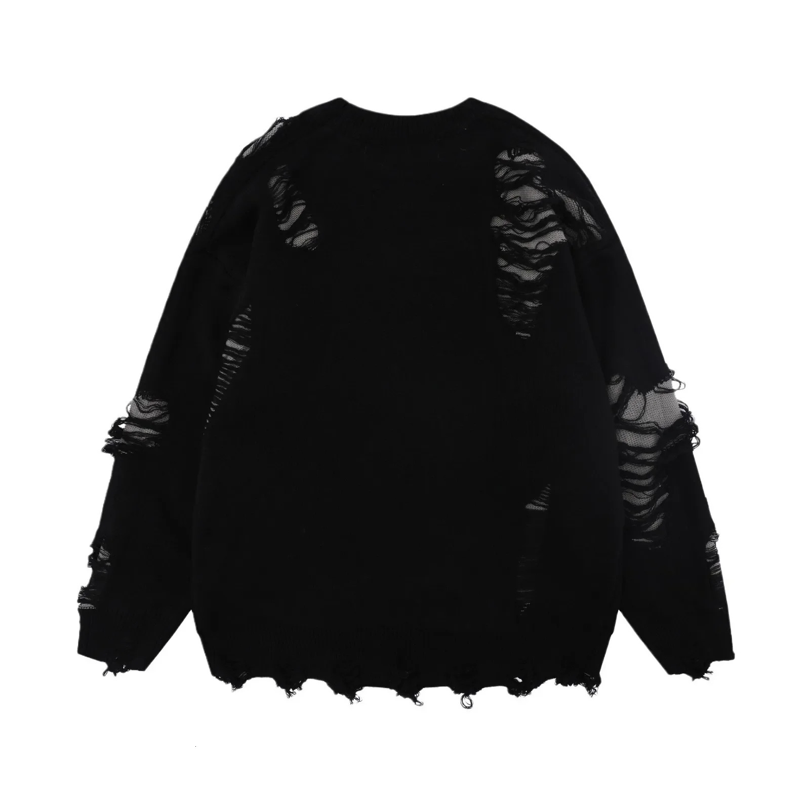 Fashionable retro double-sided wearable Gothic letter jacquard round neck sweater casual knitted top for men and women 241219