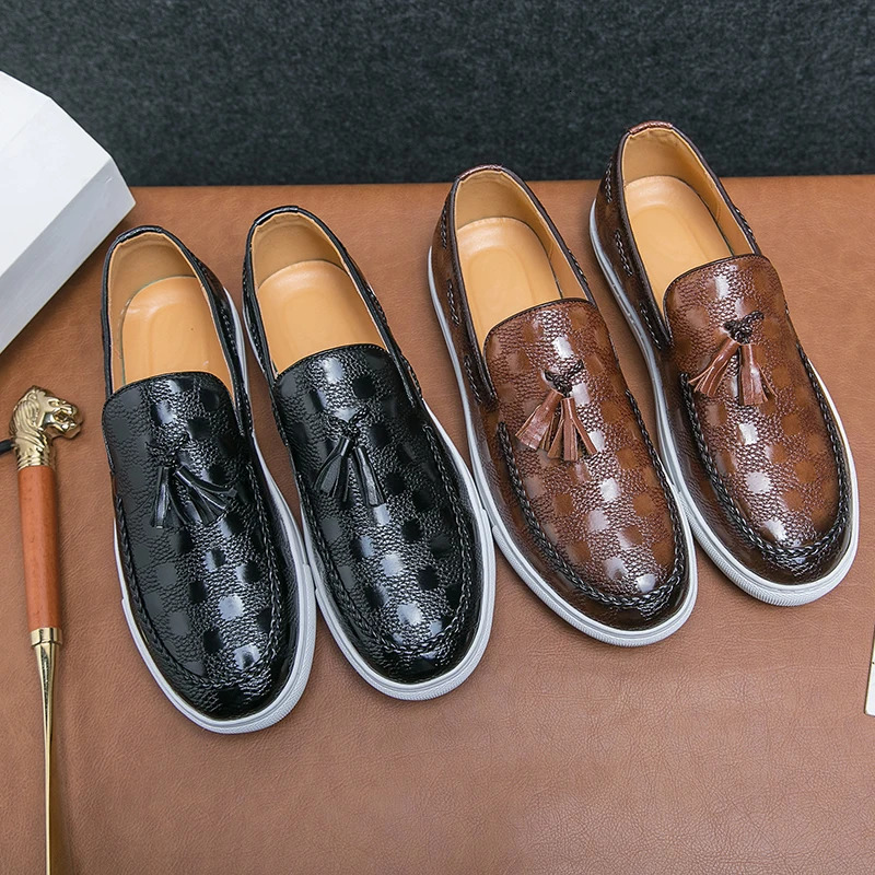 Leather Shoes Casual Business Shoes for Men Dress Tenis De Hombre Moccasins Mokasin Tenis Caballero er 241220