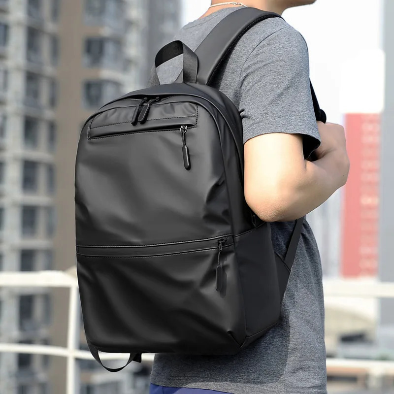 Mens Backpack Black Nylon Waterproof Outdoor Teens Sports Bag Male USB Business Travel Package Youth School Backbag 241219