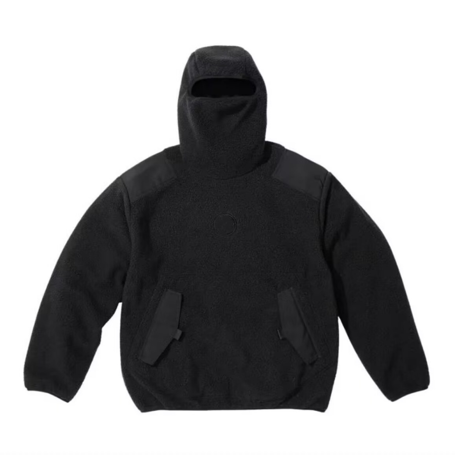 Men Fleece Warm Hoodie Pullover Outdoor Face Protection Hooded Jacket Sweater Sweatshirt