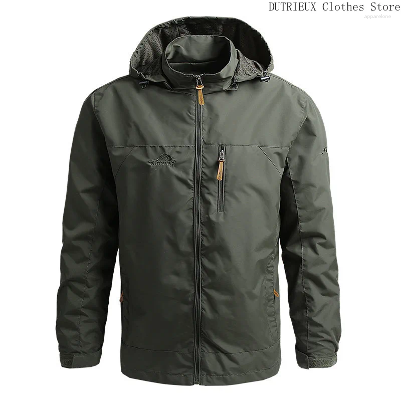 Mens Jackets Trench Coat Oversized Jacket Waterproof Outdoor Hooded Sports European Size M-5XL Wilderness Climbing Thin Man