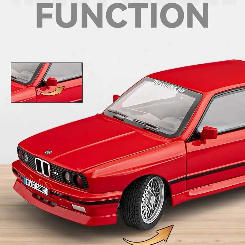 1 24 BMW M3 E30 IM alloy micro car die-casting metal Sc car model sound light simulation series childrens toy car gift Y241221