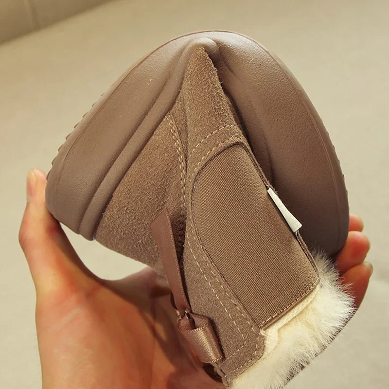 Kids Snow Boots Winter Toddler Woman Warm Fur Chelsea Ankle Boots Baby Children Girls Fashion Winter Shoes Soft Sole 241219