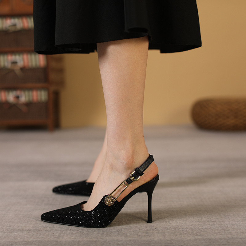 Women Elegant Pointed toe Sgbac Stiletto High heels Spring Summer Fashion Shoes 240615